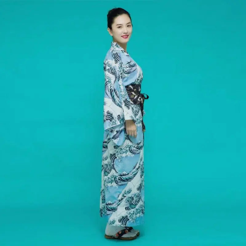 Women's Kanagawa Wave Kimono 'Ninohe'