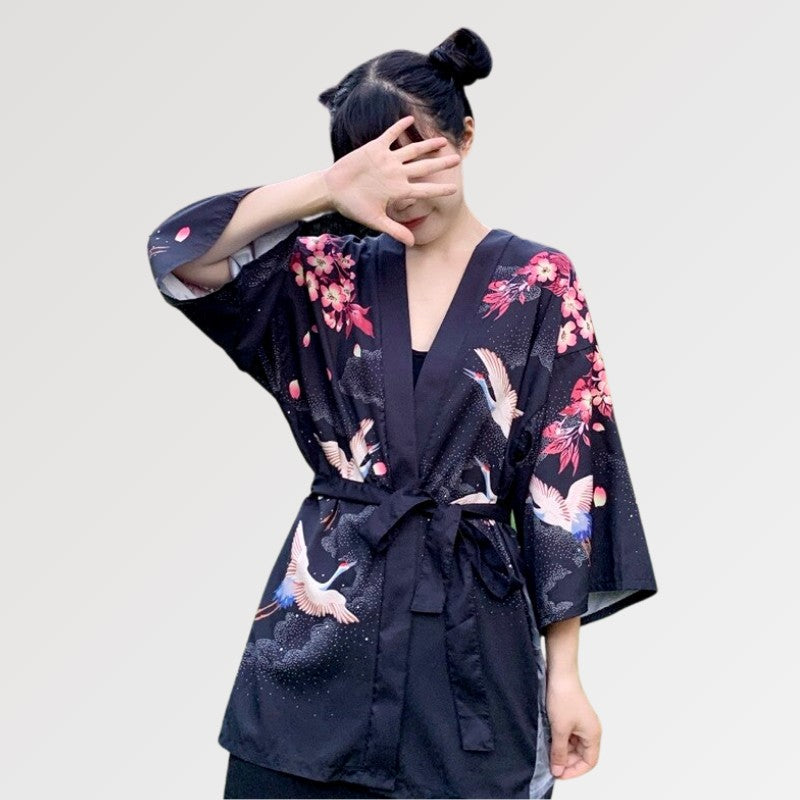 Ladies short kimono jacket deals