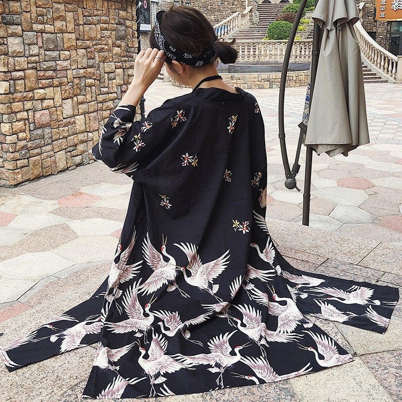 Women's Traditional Long Kimono 'Naoshima'