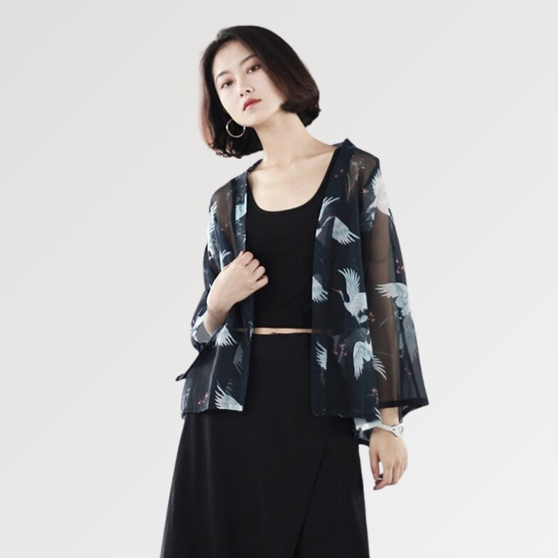 Women's Transparent Kimono Jacket 'Amakusa'