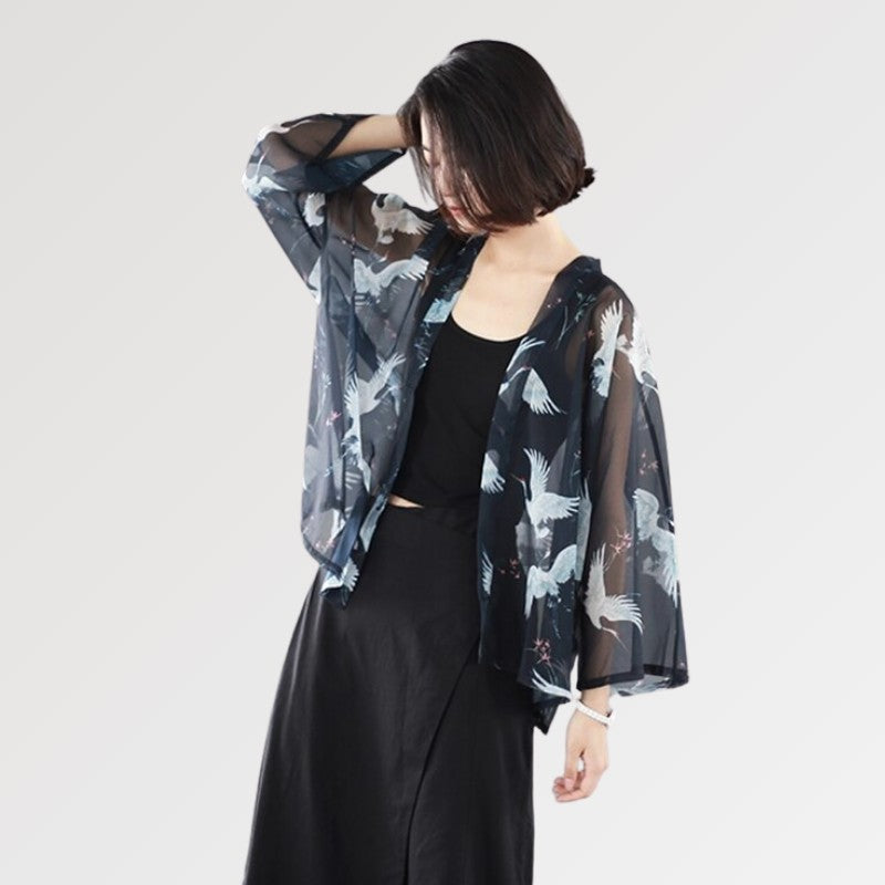 Women's Transparent Kimono Jacket 'Amakusa'