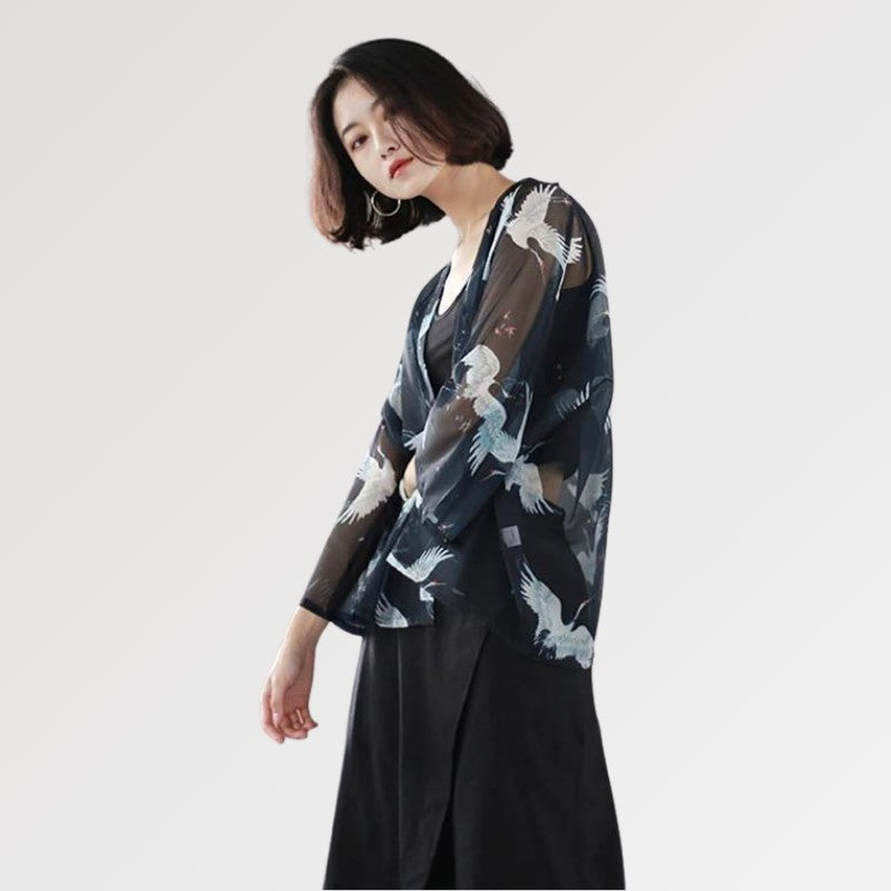 Women's Transparent Kimono Jacket 'Amakusa'