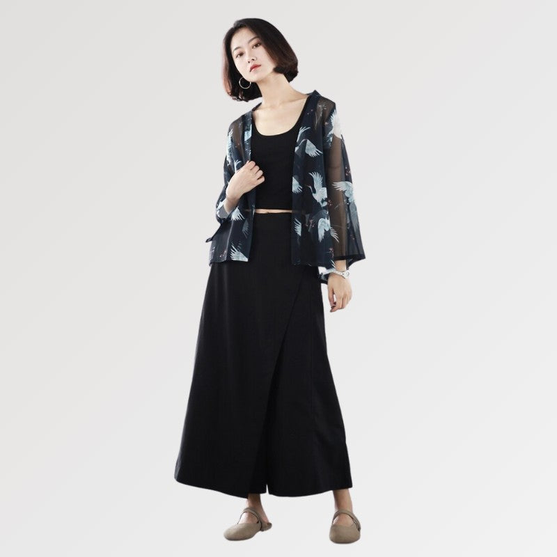 Women's Transparent Kimono Jacket 'Amakusa'