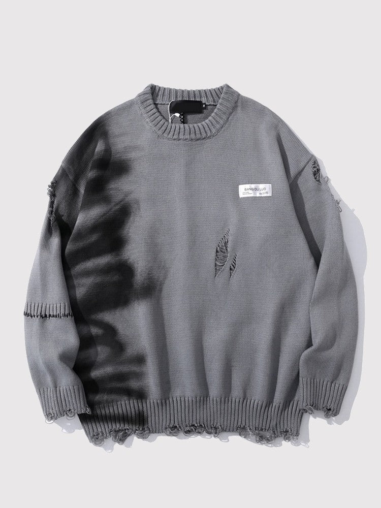 Worn Effect Sweater 'Binteji'