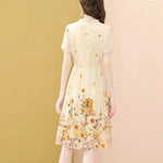 Load image into Gallery viewer, Yellow Floral Dress &#39;Takahashi&#39;
